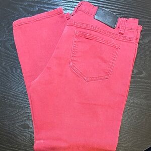 Men's Slim Fit Red Jeans